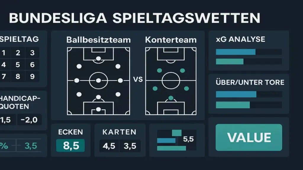 Spezialwetten auf Tore Karten und Ecken in der Bundesliga